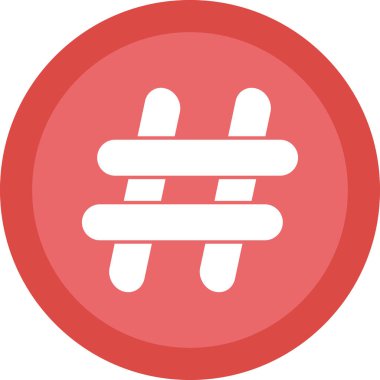 hashtag web simgesi, basit vektör illüstrasyonu