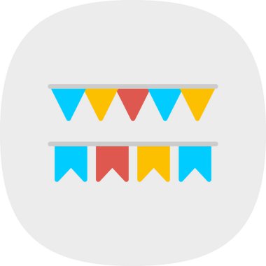 Dekoratif bayrakların vektör çizimi