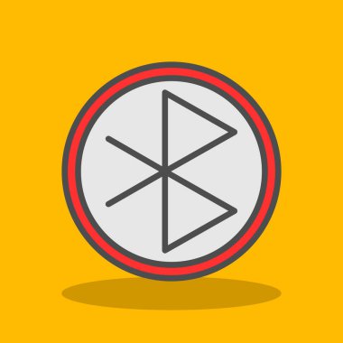 Bluetooth işaret ağı simgesi, vektör illüstrasyonu