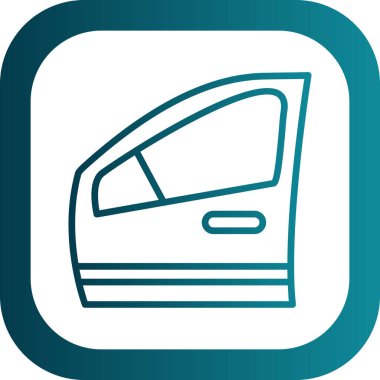Araba kapısı. Web simgesi basit illüstrasyon