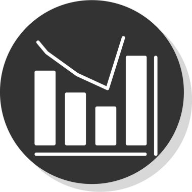 Bar grafik simgesinin vektör illüstrasyonu 