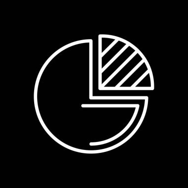 Pasta grafiği simgesinin vektör çizimi 