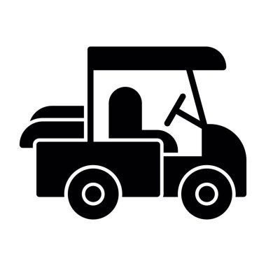 Golf Arabası simgesinin vektör illüstrasyonu