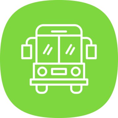 Okul servisi simgesi, vektör illüstrasyonu basit tasarım