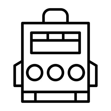 sırt çantası simgesi, grafik tasarımı, vektör illüstrasyonu 