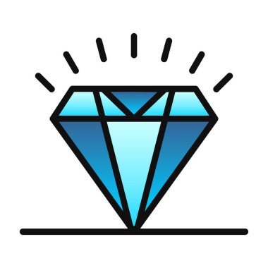 Elmas düz simge, vektör illüstrasyon tasarımı