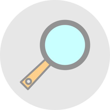 Düz arama simgesi vektör illüstrasyonu