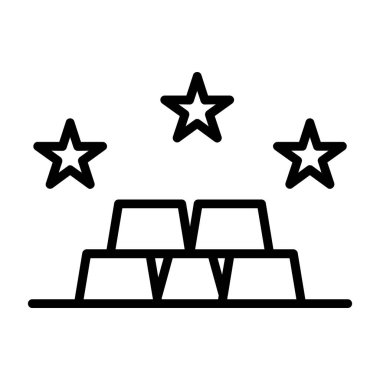 yıldız çizgisi simgesi, konsept illüstrasyon, taslak sembol, işaret işareti, doğrusal sembol.