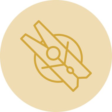 Giysi mandalı simgesinin vektör illüstrasyonu 