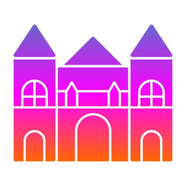 Bina. Web simgesi basit illüstrasyon