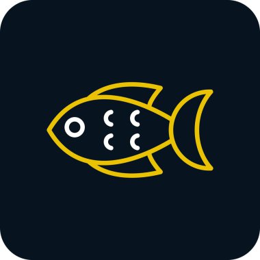 balık simgesi, vektör illüstrasyonu basit tasarım