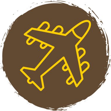 uçak ikonu vektör illüstrasyonu 