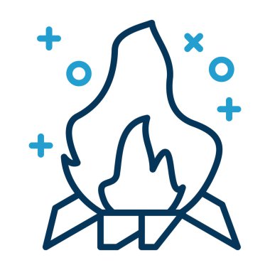 Şenlik ateşi. Web simgesi basit tasarım