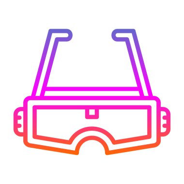 Artırılmış Gerçeklik Gözlüğü simgesinin vektör çizimi