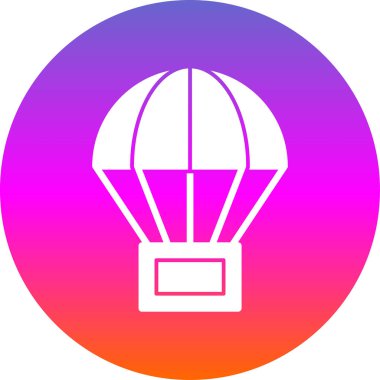 paraşüt ağ simgesi, vektör illüstrasyonu