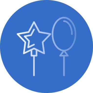 Balonlar. Web simgesi basit illüstrasyon  