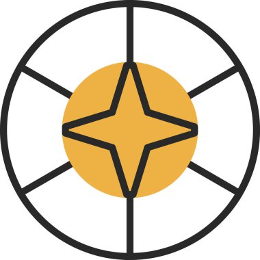 pusula gezinme simgesini - dış hat biçiminde doldur