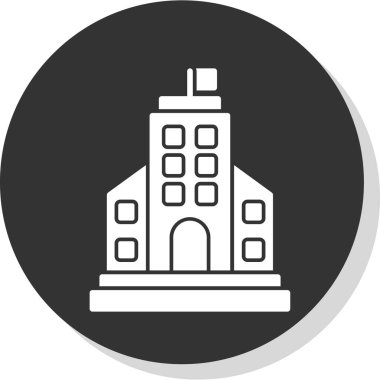 bina simgesi, basit vektör illüstrasyonu