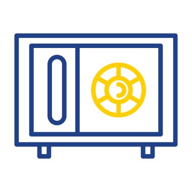 Güvenli simge, vektör illüstrasyonu 