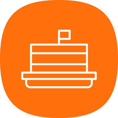 Kek. Web simgesi basit illüstrasyon