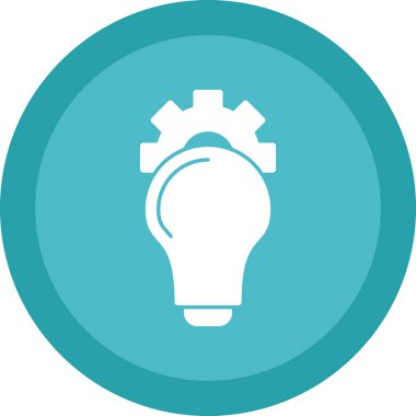 Ampul düz yuvarlak vektör simgesi