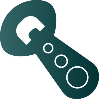 Şişe açıcı simgesinin vektör illüstrasyonu