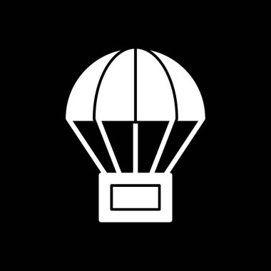 paraşüt ağ simgesi, vektör illüstrasyonu