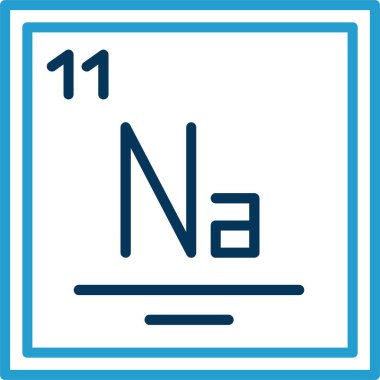 Kimyasal element simgesinin vektör çizimi