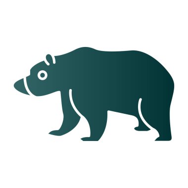 Ayı hayvan ikonu vektör tasarımı