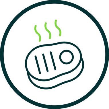 Biftek ikonunun vektör çizimi 