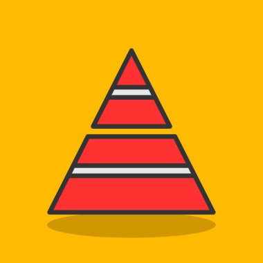 Üçgen işareti simgesi. Tasarımınız için sembol.