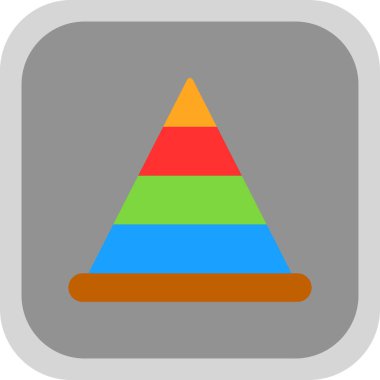 üçgen bayrak simgesi, basit vektör illüstrasyonu