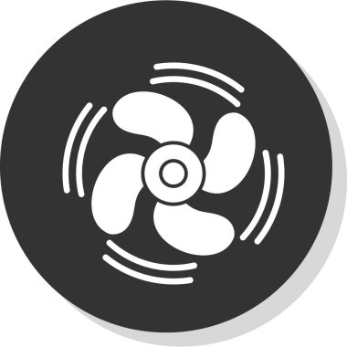 Pervane düz simgesi, vektör çizim