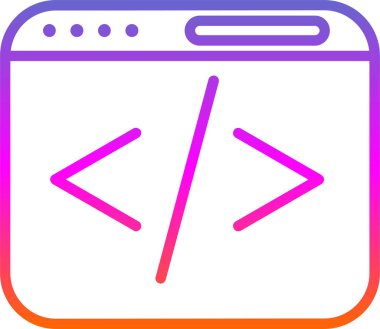 vektör ağ kodlama simgesi illüstrasyonu