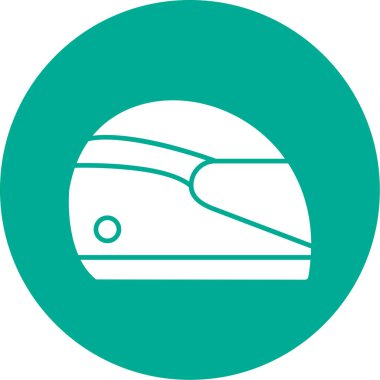 Kask simgesi basit tasarım illüstrasyonu 