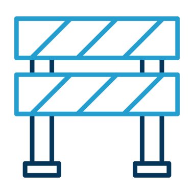 bariyer simgesi basit illüstrasyon