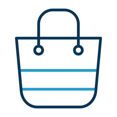 Alışveriş poşeti ikonu. Basit resimleme