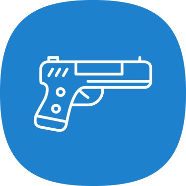 silah vektörü düz renk simgesi