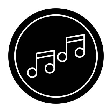 Müzik notaları vektör ses simgesi