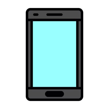 Arkaplanda akıllı telefon simgesi izole edildi. Web sitesi, uygulama, cep telefonu sembolü ve akıllı telefon logosu için son moda telefon şablonu