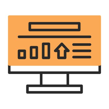 Ekran simgesini izle. düzenlenebilir cesur tasarım. Vektör çizimi. vektör illüstrasyonu.