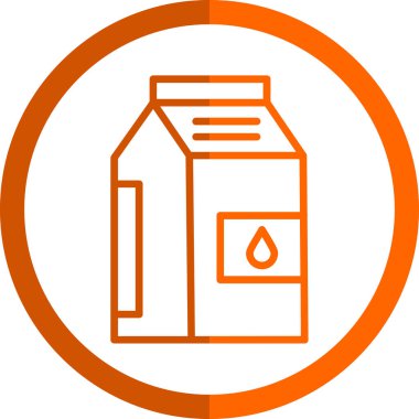 süt paketi simgesinin vektör illüstrasyonu 