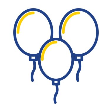 Üç balon. Web simgesi basit illüstrasyon 