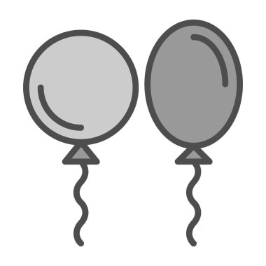Balon simgesinin vektör illüstrasyonu 