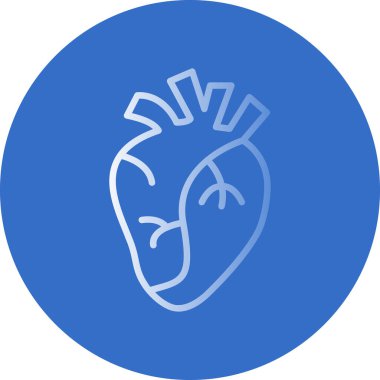 İnsan kalbi simgesi, vektör illüstrasyonu basit tasarım