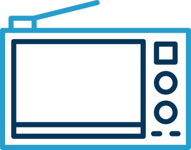 televizyon web simgesi vektör illüstrasyonu