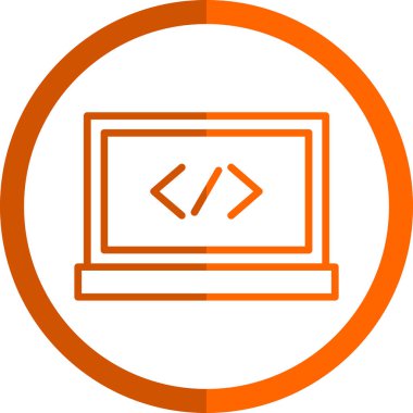 Kod işareti. Kodlama simgesi. vektör illüstrasyonu