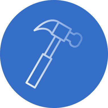 Çekiç simgesi, vektör illüstrasyonu basit tasarım