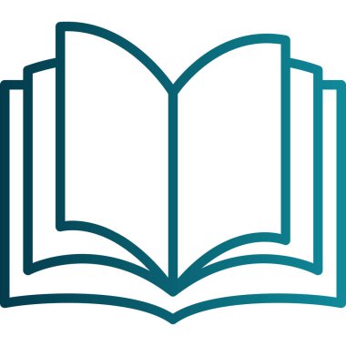 Kitap satırı simgesi, vektör çizim 