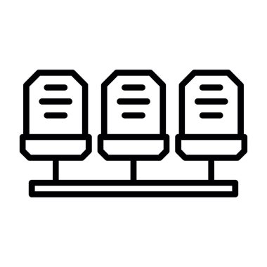 sunucu vektörü ince çizgi simgesi